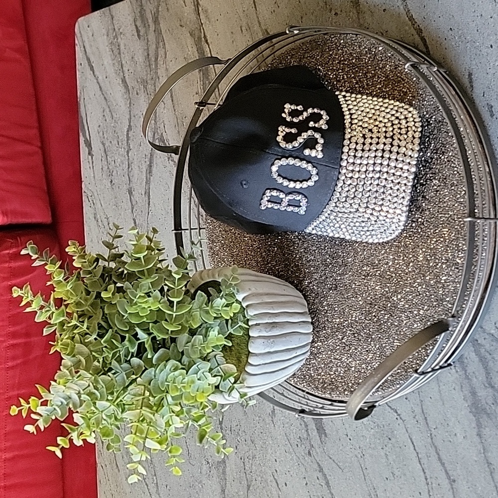 Boss Bling Baseball Cap Women's Black  NWOT